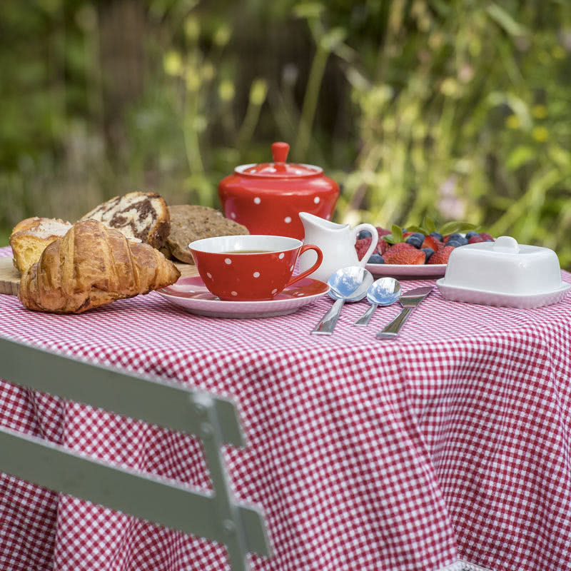 Breakfast served in the garden